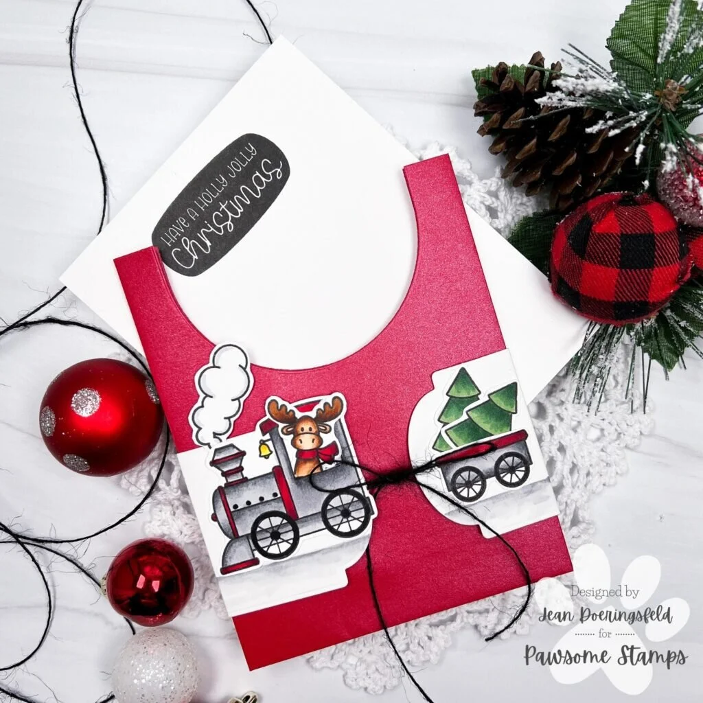Easy Holiday Wrap Card