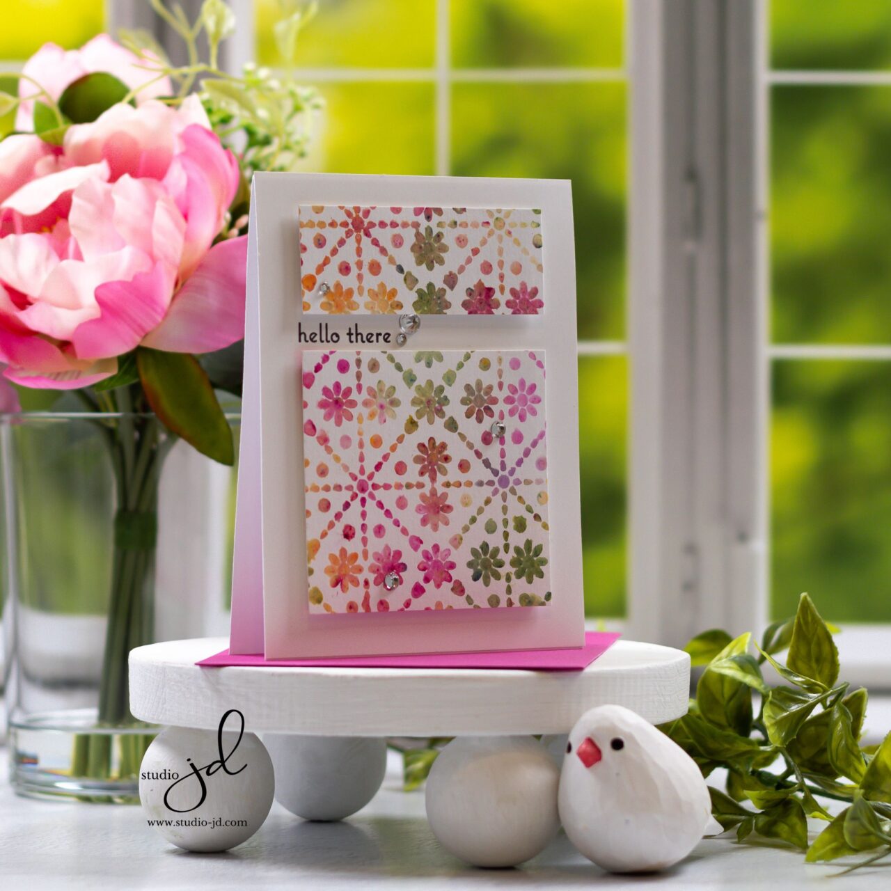 Hello There – Watercoloring with Stencils