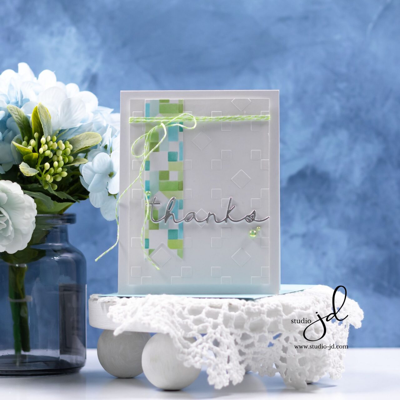 Simple Thanks – Embossing with Stencils