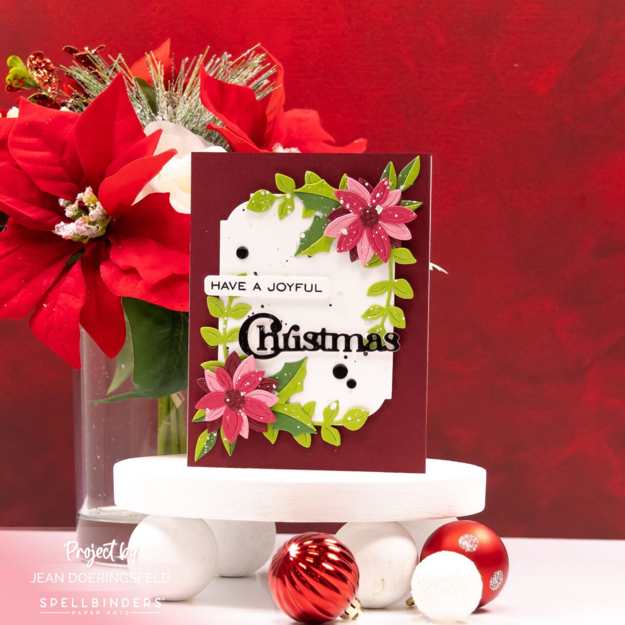 Poinsettia Perfection with a Pop of Holiday Cheer