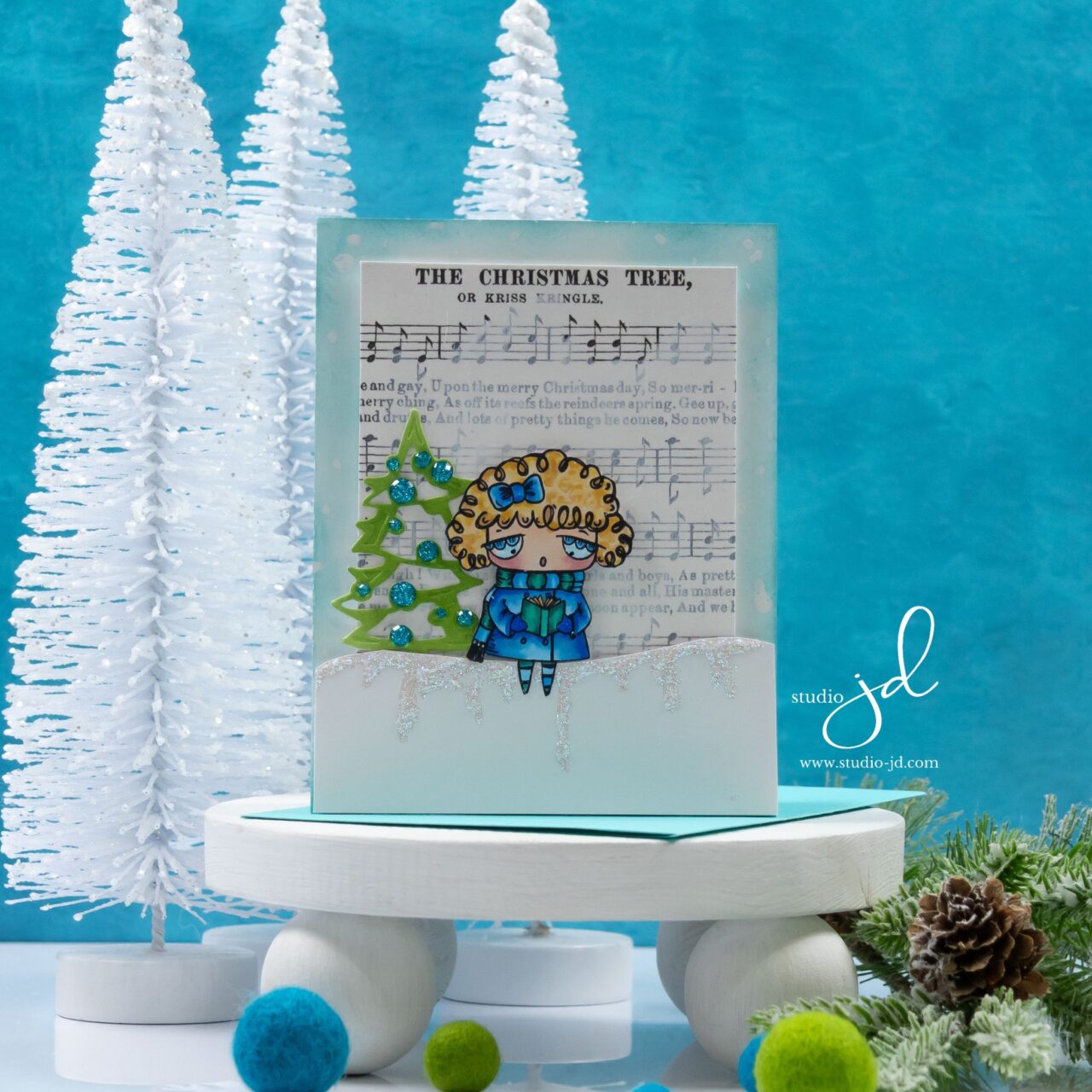 A Caroling Cutie in Winter Blues