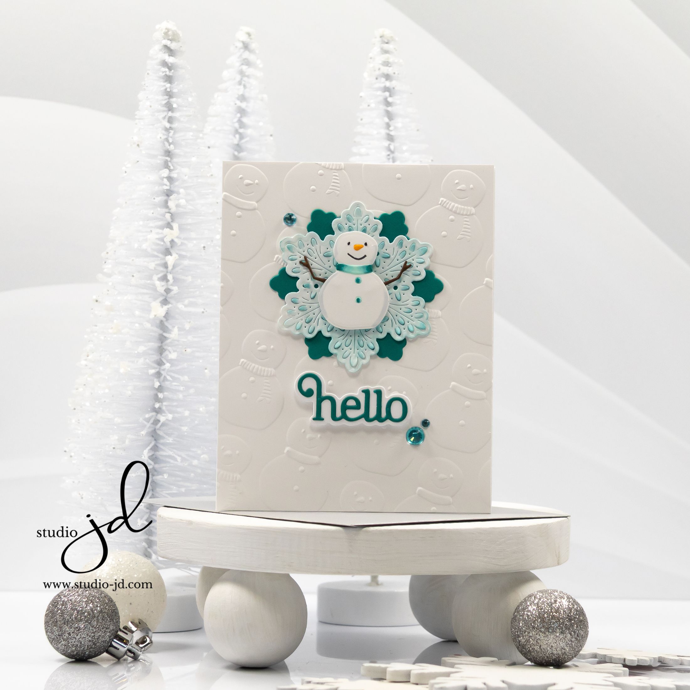 Jean Doeringsfeld Sweet Snowman EF and Flourish Snowflake