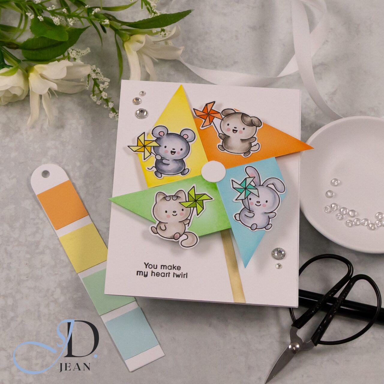 Easy Breezy Pinwheel Card + Blog Hop